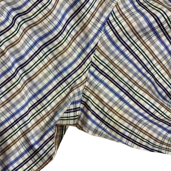 Luchiano Visconti Black Mens Button Down Shirt Sz 2XL Purple Blue Multicolor - Picture 3 of 5